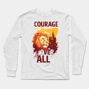 Courage Over All - Lion Head - Fantasy Long Sleeve T-Shirt